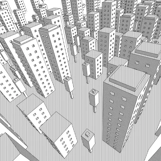 Nice urban city with some trees 🌳🌳  

#city



Uses the awesome https://turtletoy.net/turtle/d9ae1fb0bd by @reinder, created a custom map function to generate the city.