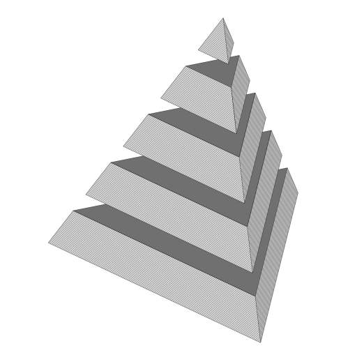 Floating pyramid segments 🎈