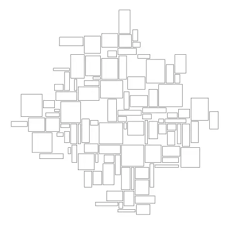 There are x amount of rectangles. Each iteration they are moved towards one or more attraction points until they collide with some other rectangle. The more iterations, the more likely they will "fit" better. There's also an option to allow variance in sizing to create some interesting outputs.

Note; if sizes are set too high and there are too many rectangles, it wont resolve pretty.