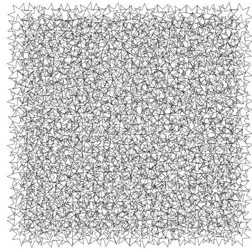 Night sky with starlink