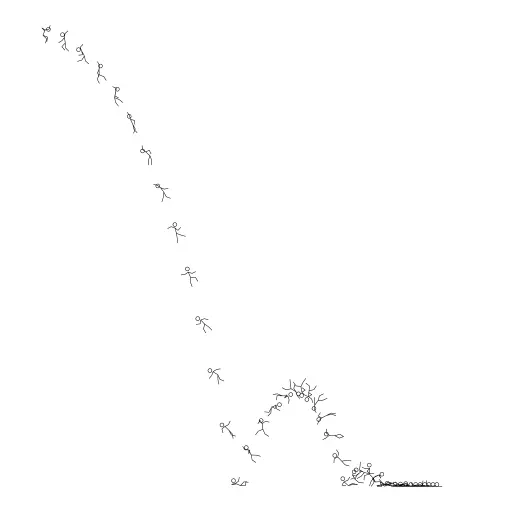Verlet integration is used to simulate a simple ragdoll. https://en.wikipedia.org/wiki/Verlet_integration

#physics #ragdoll