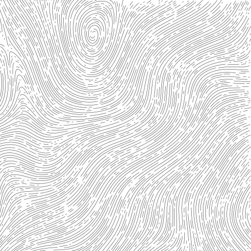 A turtle is walking through a curl noise field.
