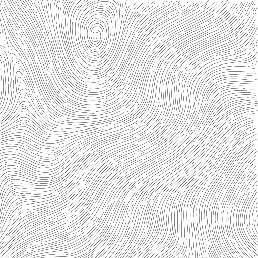 A turtle is walking through a curl noise field.