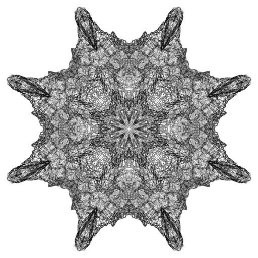 Kaleidoscoped fractal terrain