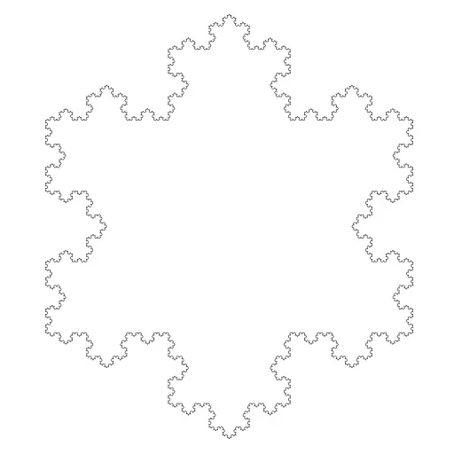 An L-system or Lindenmayer system is a parallel rewriting system and a type of formal grammar: https://en.wikipedia.org/wiki/L-system.

#fractal #lsystem #snowflake