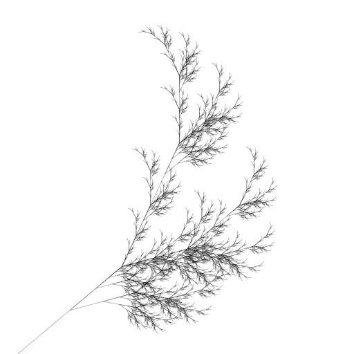 Fractal plant: https://en.wikipedia.org/wiki/L-system#Example_7:_Fractal_plant

#fractal #lsystem
