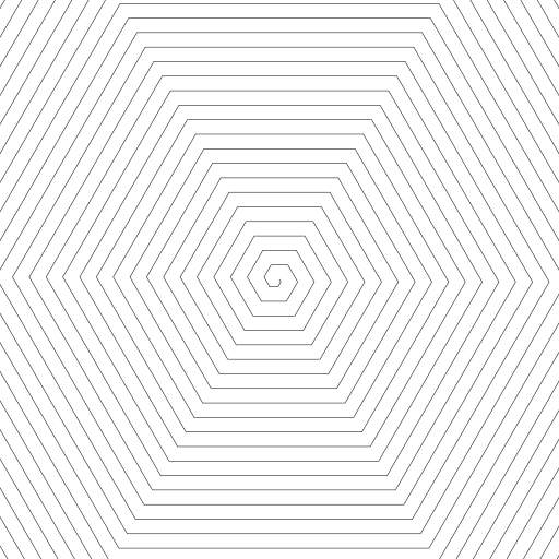 hexagonal spiral