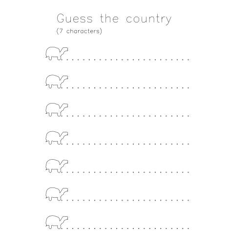 Guess the country Game 🐢