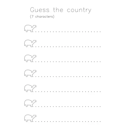 Every day you can guess a different country.
#game