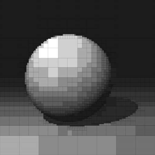 Raytraced Sphere with Quads