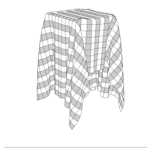 Verlet integration is used to simulate cloth. 
The code is not optimized (and very slow) and self-intersection of the cloth is not prevented. 

https://en.wikipedia.org/wiki/Verlet_integration

#physics #cloth