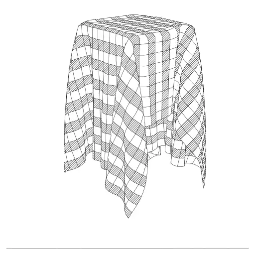 Verlet integration is used to simulate cloth.
The code is not optimized (and very slow) and self-intersection of the cloth is not prevented.
https://en.wikipedia.org/wiki/Verlet_integration
#physics #cloth
