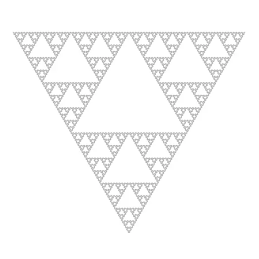 https://en.wikipedia.org/wiki/L-system#Example_5:_Sierpinski_triangle
#fractal #lsystem
