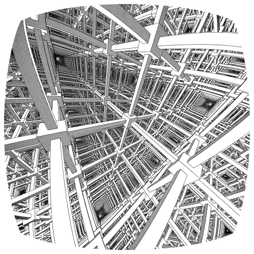 Different voxel worlds, rendered using my utility class https://turtletoy.net/turtle/d9ae1fb0bd.
#voxels