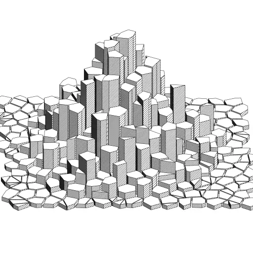 Fork of https://turtletoy.net/turtle/68ef188d1f
- removed the PoissonDisc usage
- added the grid that is used in this turtle https://turtletoy.net/turtle/abbc1557a1 by @reinder
This grid allows two shapes; squares / hexagons, which are randomly spit and distorted. Examples:
- Hexagons: https://turtletoy.net/turtle/deca53a32d#seed=1,grid=15,randomDistortion=0,spacing=0.15,splitChange=0,baseShape=1,lightAngle=2.1
- Squares: https://turtletoy.net/turtle/deca53a32d#seed=1,grid=15,randomDistortion=0.09,spacing=0.15,splitChange=0.41,baseShape=0,lightAngle=2.1