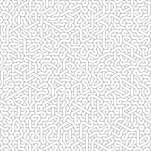 My first Truchet tiles experiment.

#truchet #hexagon
