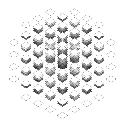 Grid of layered diamonds
inspired by https://twitter.com/floris_de_jonge/status/1340632049871368192/photo/1