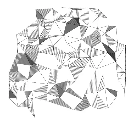 Delaunay triangulation  with some hatching

#triangulation